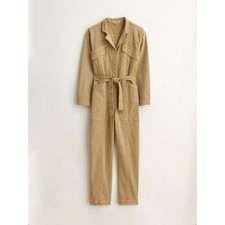 Alex Mill Expedition Twill Jumpsuit Long Sleeve Women's Large in Washed Khaki
