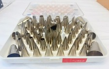 Vintage Ateco 783 Cake Decorating Piping Tips Icing Nozzles 62pc Set Case