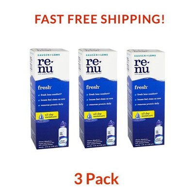 3 Pack Bausch & Lomb Re-Nu Advanced Formula Multi-Purpose Solution 4oz
