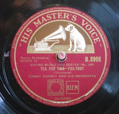 Tommy Dorsey - 78 RPM / Tea For Two & Night In Sudan (1000-0725-AN)
