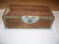 Vintage Tiona Early 1900's Wood Cigar Box EMPTY