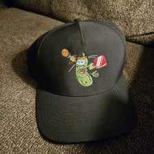 EUC Tickle My Pickle TMP Running Cap Pip The Pickle Embroidered Black Hat