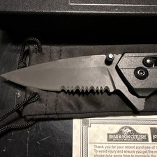 Bear OPS MC-950-B7-BSR – Black Serrated D2 – Made in USA – NIB