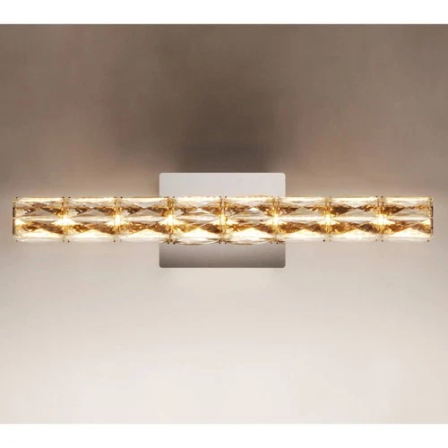 ET2 Zephyr 24" Wide Polished Chrome Crystal LED Bath Light - Picture 1 of 4