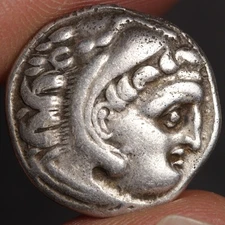 Alexander the Great Coin 310BC VF Ancient Greek Silver Drachm Zeus Hercules