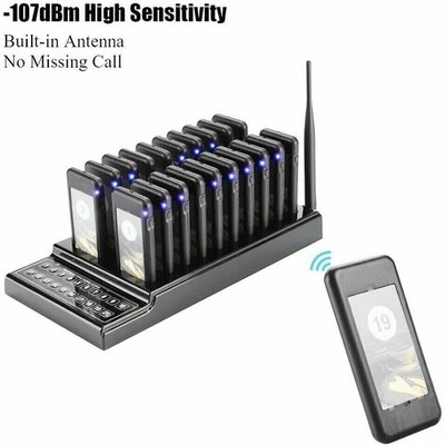 20 Restaurant Coaster Pager Guest Call Wireless Paging Queuing Calling System