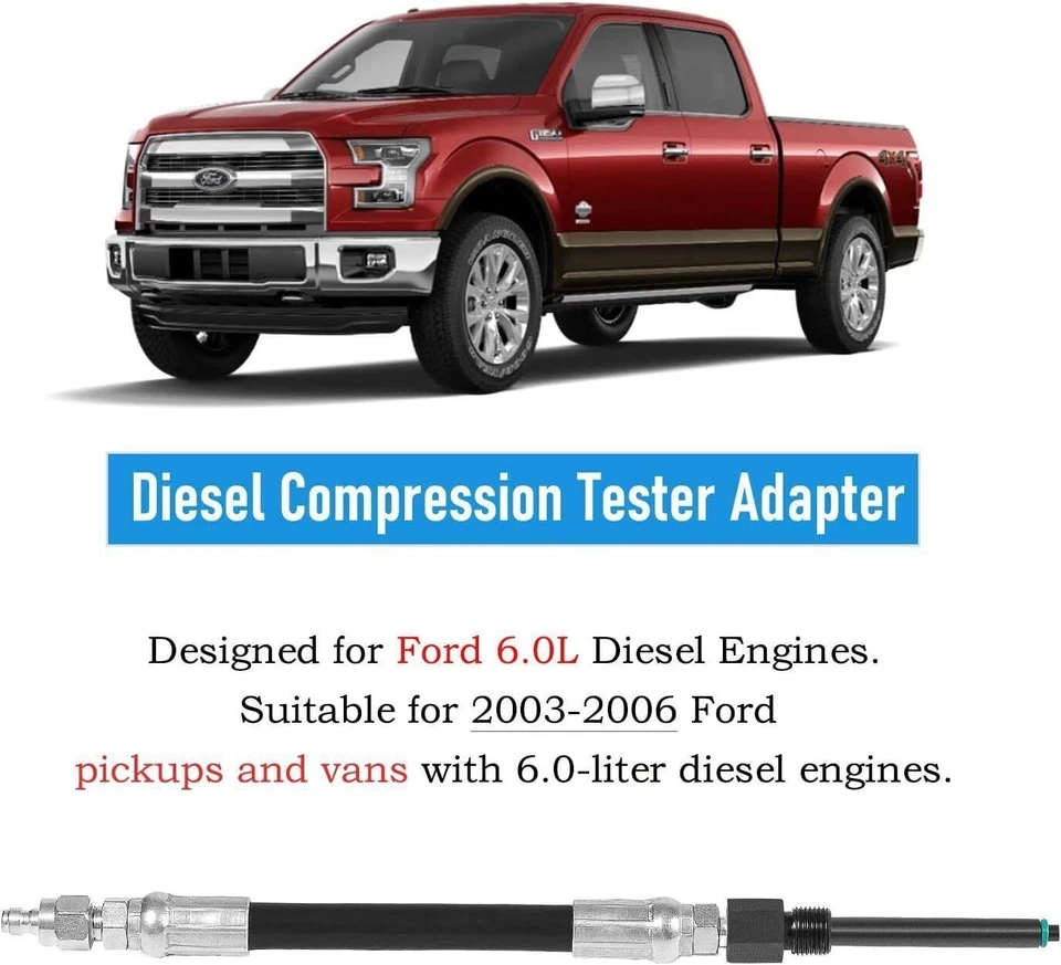 6660 Diesel Compression Tester Adapter Hose with O-Ring For 2003-2006 Ford 6.0L - Bild 2 von 4