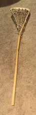 THE MOHAWK LACROSSE STICK MANUFACTURING CO; Vintage Wood Lacrosse Stick; 42"