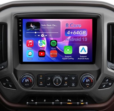 10.2'' 8 Core 4+64G Android Auto Carplay for Chevy Silverado GMC Sierra 2014-2018