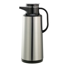 SERVICE IDEAS HPS161 Coffee at a Touch Carafe, Glass Vacuum Insulated, 1.6