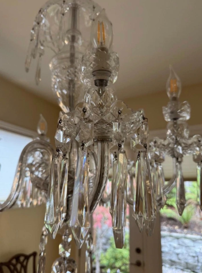 Waterford Avoca Crystal Chandelier Crystal Lighting Fixture 6 arm - Image 3 of 4