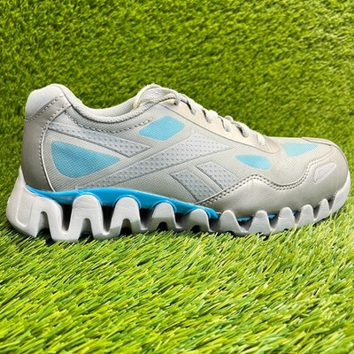 Reebok Zig Pulse Womens Size 8.5 Gray Blue White Composite Toe Safety Work Shoes