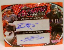DONOVAN MCNABB DESEAN JACKSON 1/1 COLORFUL COMBOS LEAF VIVID FOOTBALL 2024