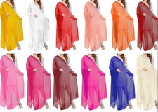 Women Chiffon Dupatta Indian Stole Wrap Plain Long Chunni Lightweight Hijab