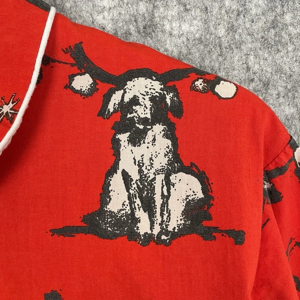 Sant Abel x Donald Robertson Womens Christmas Eve Pajamas Size M Dog Santa - Image 4 of 4