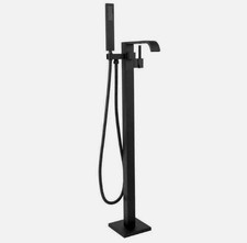 Tub Filler Faucet SRT8703B Free Standing Floor Mounted with Hand Shower, Black