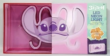 Stitch ANGEL LED NEON LIGHT Box 12"x6" Disney Idea Nuova Pink Purple Decor