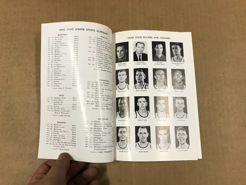 Vintage Basketball Program - Ohio State Vs. Michigan State - February 18, 1963 - Image 2 of 4