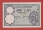 TUNISIA  20  FRANCS  1939  PICK # 6b XF.