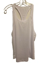 Unbranded Bodybuilding stringer Tank top Silkie white size Medium NWOT