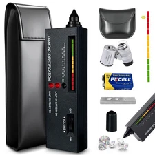 Diamond Tester Pen - Jewelry Diamond Tester with 60X Mini LED Magnifying Diam...