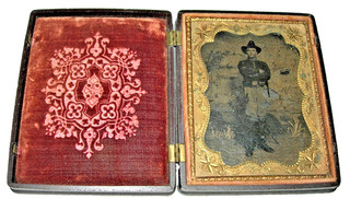 Civil War 1/4 Plt TINTYPE & PAPERS ID CAPT. HITESHEW 1st MARYLAND CAV WIA & POW