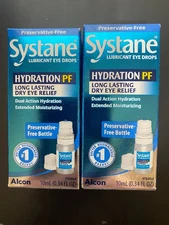 2 Boxes Systane Hydration PF Preservative Free Long Lasting Eye Drops 10ml 04/26