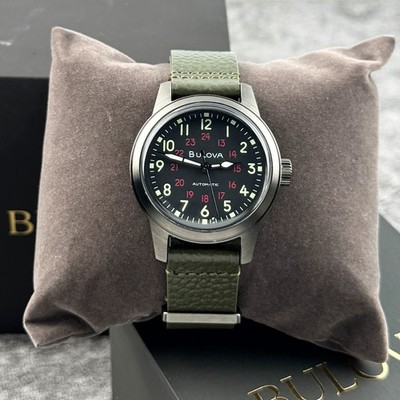 Bulova Hack VWI SPECIAL EDITION Black Dial Automatic Men's Watch 98A255