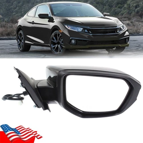 Side Mirror Passenger Right Hand Coupe Sedan For Honda Civic 2016-2019 2020 2021