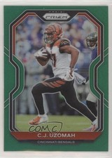 2020 Panini Prizm Green Prizm CJ Uzomah #50 yv5