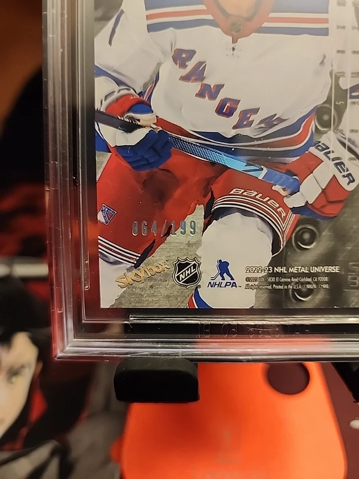 BGS 9 Braden Schneider 2022-23 Metal Universe Purple Spectrum RC Card #64/199 - Image 3 of 3