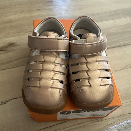 Livie & Luca Verano Girls Rose Gold metallic napa synthetic upper leather size 4 - Picture 3 of 6
