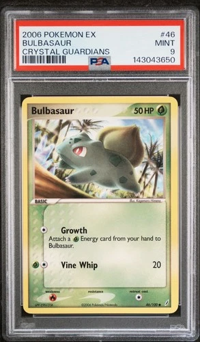 2006 POKEMON EX CRYSTAL GUARDIANS #46 BULBASAUR PSA 9