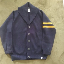 PEREGRINE UK Made Cardigan Blue Wool 100%