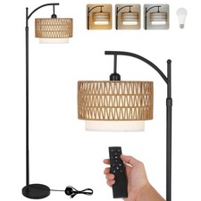 Arc Floor Lamp for Living Room with 3 Color Temperatures, Farmhouse Floor