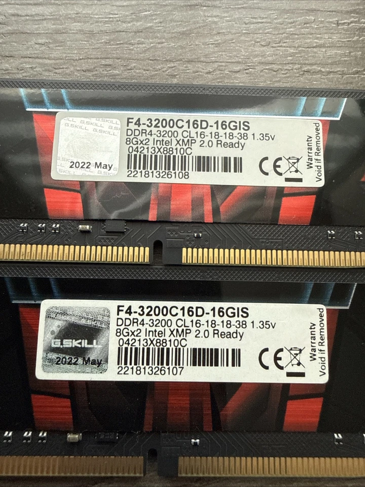 G.SKILL Aegis 16GB (2x8GB) DDR4-3200MHz CL16-18-18-38 1.35V Arbeitsspeicher Kit - Bild 2 von 2