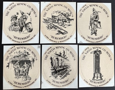 Vintage Mining Decals Nacco Mining Corp Mine #6 Lot Of 13