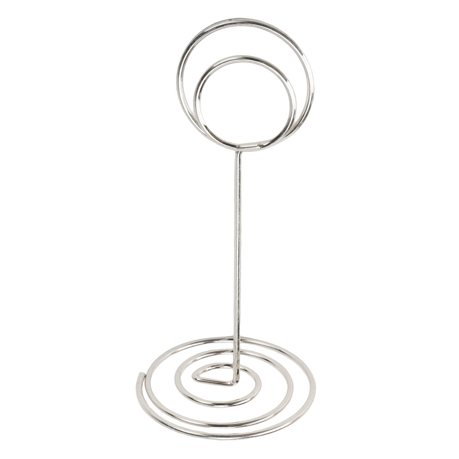 20 Pcs Table Number Holder 85mm Round Iron Place Card Holder Desktop Photo