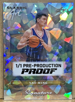 Yao Ming 2025 Leaf Signature Classic Art The Bend Cracked Ice Prizm Proof 1/1 SP
