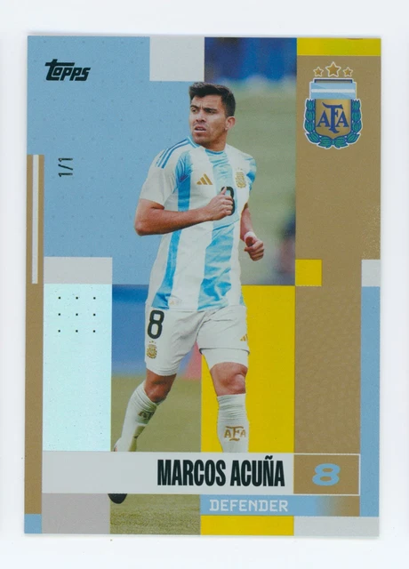 2024 Marcos Acuna Topps Argentina Team Set Gold Foil Soccer Card 1/1