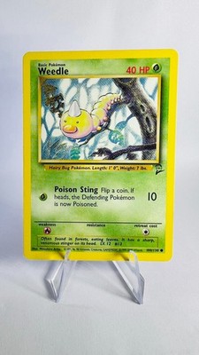 Weedle 100/130 Pokemon Vintage English Excellent TCG Base Set 2 WotC