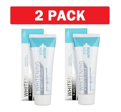2 Pack Edel+White Anti-Plaque+ Whitening Toothpaste 75 ml/ 2.5 fl.Oz