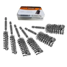 Pcs Wire Bore Brush for Drill,Stainless Steel Copper Pipe 6 1/2” 3/4” 1”