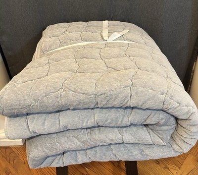 Pottery Barn Cozy Cloud Handcrafted Quilt - King /Cal King - Chambray Blue, New!