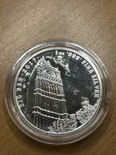 2017 1 oz Landmark Big Ben £2 .999 Fine Silver Coin British Royal Mint