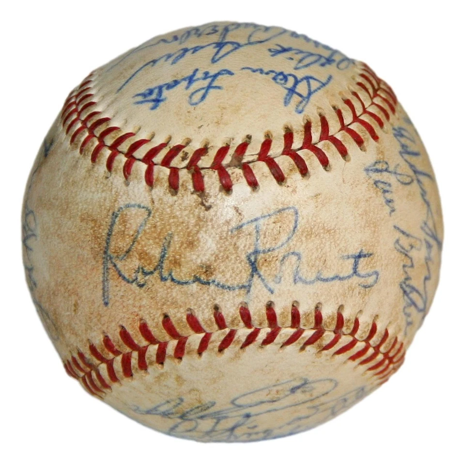 Philadelphia Phillies A's Old Timers Signed Baseball 20 Sigs Lefty Grove Ashburn - Image 4 of 4