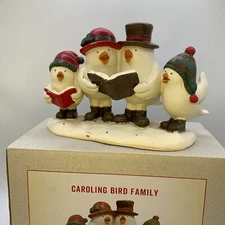 Cracker Barrel Caroling Bird Family Holiday Christmas Figurine Collectible