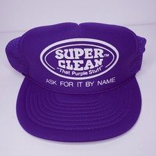 Vintage 80s Super Clean Hat Purple Stuff Mesh Foam Snapback Adjustable Nissin