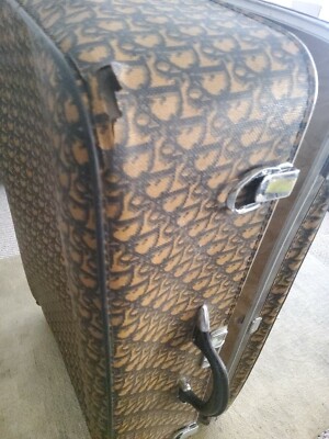 Vintage 70s Christian DIOR Monogram Suitcase Luggage! Rare