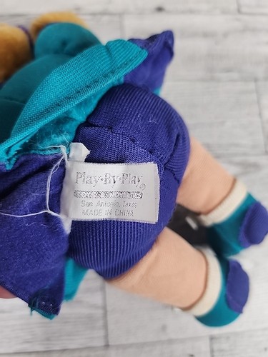 Bambola vintage NBA Charlotte Hornets cheerleader peluche orso 1994 basket 8" - Foto 5 di 6